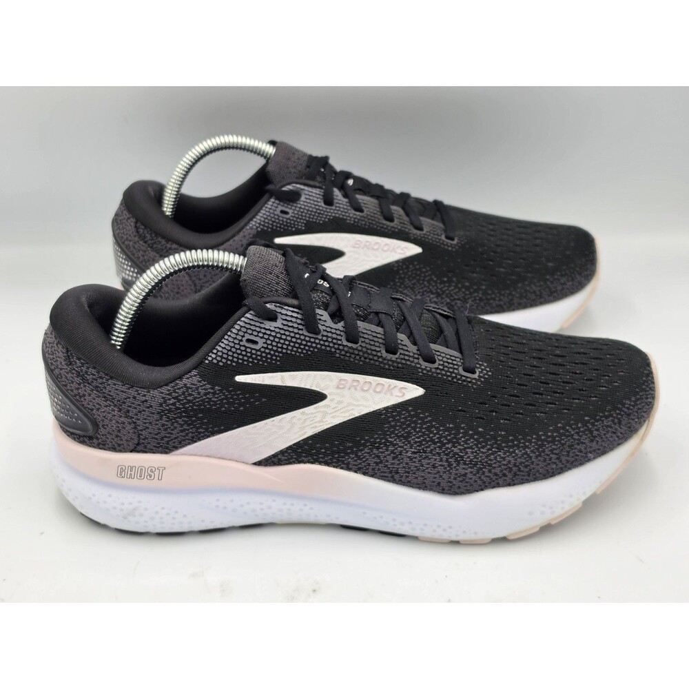 Brooks Ghost 16 Womens Size 11 Black White Orchid Running Sneakers Shoes